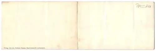 Klapp-AK Passau, Panorama mit Mariahilfberg und Festung Oberhaus