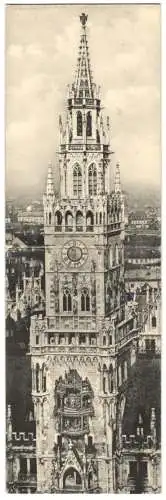 Klapp-AK München, Rathaus mit Glockenspiel