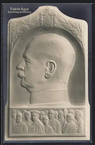 AK Grossherzog Friedrich August von Oldenburg im Relief