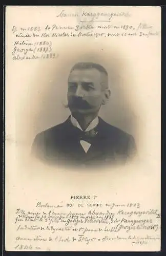 AK Pierre I., Roi de Serbie