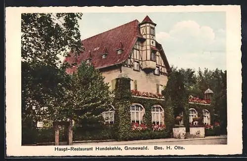 AK Grunewald, Hauptrestaurant Hundekehle, Bes. H. Otto