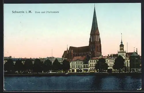 AK Schwerin i. M., Dom und Pfaffenteich