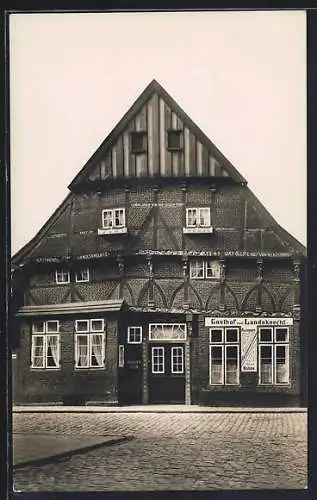 AK Rendsburg, Gasthaus zum Landsknecht, Schleifmühlenstrasse 2