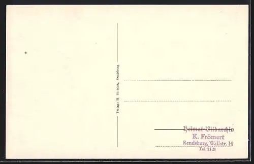 AK Rendsburg, Gasthaus und Ausspann Johann Verdick, Schleifmühlenstrasse 2, ältestes Haus der Stadt