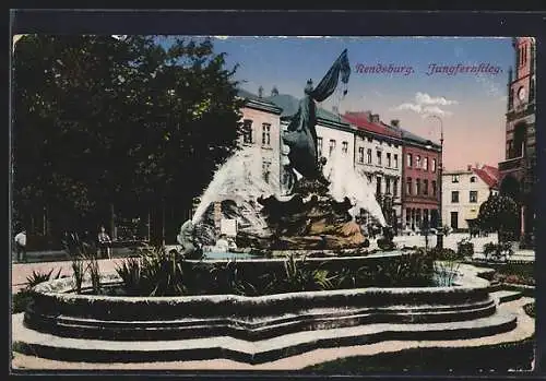 AK Rendsburg, Brunnen am Jungfernstieg