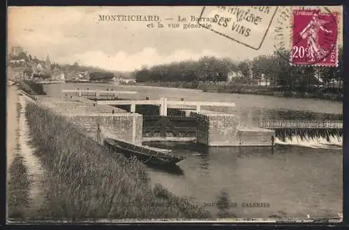 AK Montrichard, Le barrage sur le Cher et la vue générale