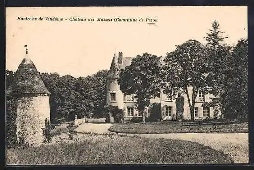 AK Pezou, Château des Mussets et jardin environnant