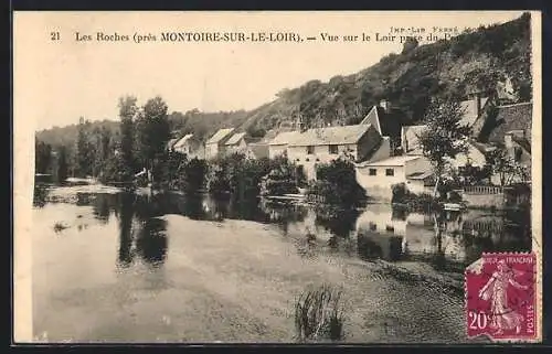 AK Montoire-sur-le-Loir, Vue sur le Loir près du pont