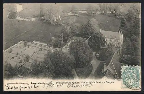 AK Lavardin, Prieuré de St-Martin, vue prise du haut du Donjon