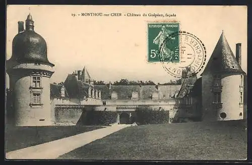 AK Monthou-sur-Cher, Château du Gué-Péan, facade