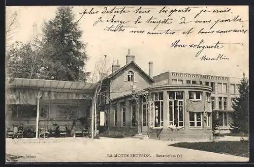 AK La Motte-Beuvron, Sanatorium avec terrasse et jardin