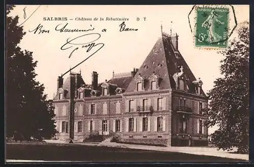 AK Salbris, Château de la Rère avec parc verdoyant