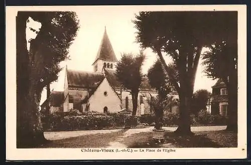 AK Château-Vieux, La Place de l`église