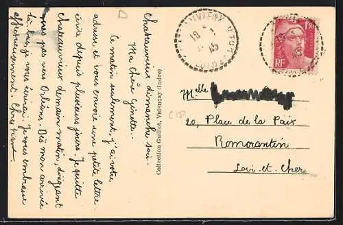 AK Chateauvieux, Vue générale du village et de l`église sur la colline