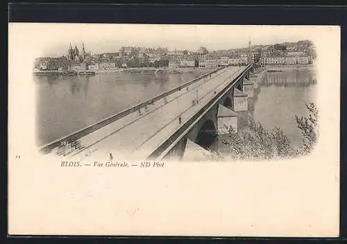 AK Blois, Vue Générale sur la ville et le pont