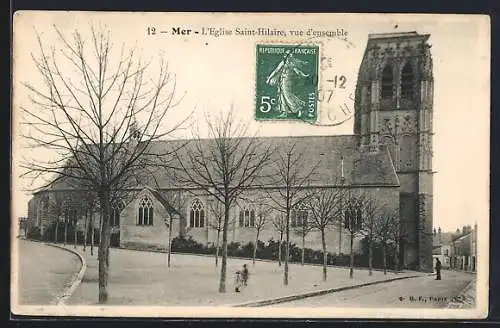 AK Mer, L`Église Saint-Hilaire, vue d`ensemble