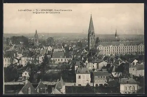 AK Vendôme, Vue d`ensemble du Quartier de Cavalerie