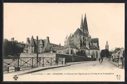 AK Vendôme, Le Chevet de l`Église de la Trinité et le Presbytère