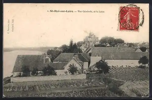 AK St-Dyé-sur-Loire, Vue générale et la Loire