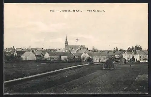 AK Josnes, Vue générale du village et du clocher