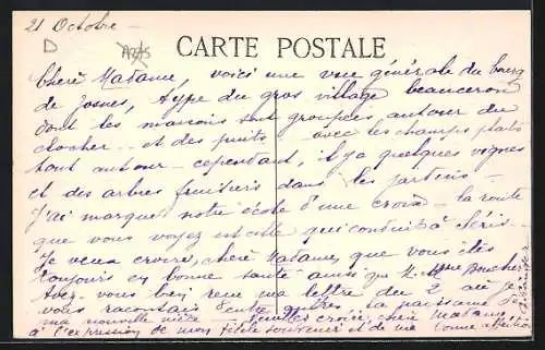 AK Josnes, Vue générale du village et du clocher