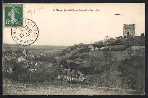 AK Fréteval, Fréteval et les ruines