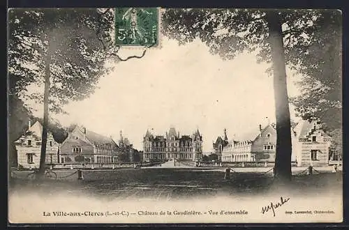 AK La Ville-aux-Clercs, Château de la Gaudinière, Vue d`ensemble