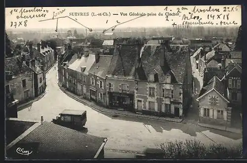 AK Suèvres, Vue Générale prise du Clocher