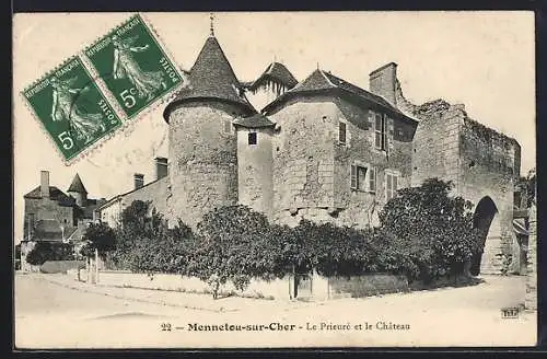 AK Mennetou-sur-Cher, Le Prieuré et le Château