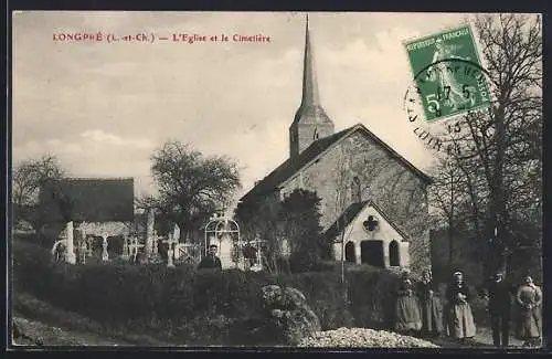 AK Longpré, L`église et le cimetière