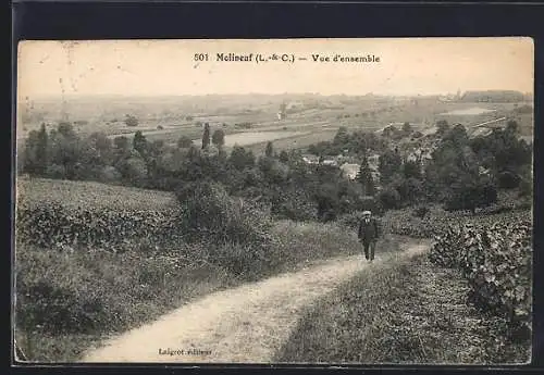 AK Molineuf, Vue d`ensemble des champs et du chemin rural