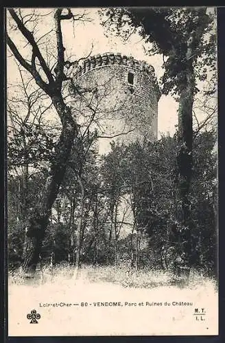 AK Vendôme, Parc et Ruines du Château