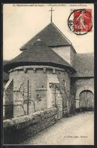 AK Montoire-sur-le-Loir, Chapelle St-Gille, Abside et Entrée