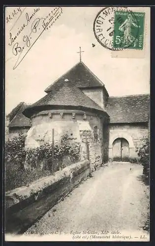 AK Montoire-sur-le-Loir, Église St-Gilles, XIIe siècle (côté est) (Monument historique)