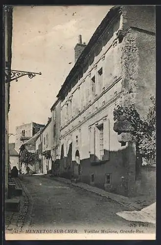 AK Mennetou-sur-Cher, Vieilles Maisons, Grande-Rue