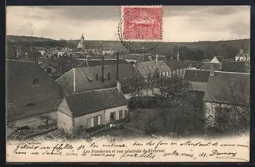 AK Fréteval, Les Pontières et vue générale du village