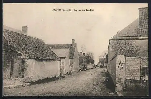 AK Josnes, La rue du Coudray