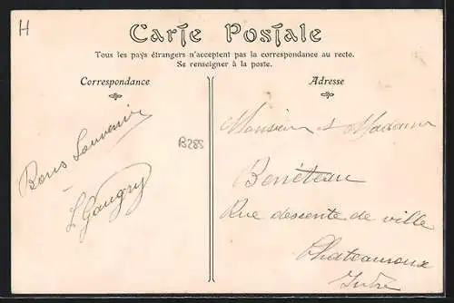 AK Mer, Grande-Rue animée avec passants et bâtiments anciens