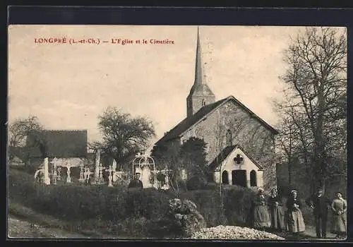 AK Longpré, L`Église et le Cimetière