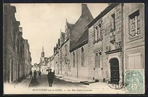 AK Montoire-sur-le-Loir, La Rue Saint-Laurent