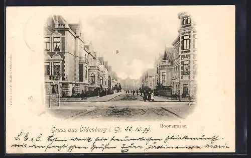 AK Oldenburg i. Gr., Villen an der Roonstrasse