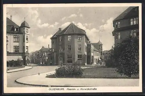 AK Oldenburg / O., Haaren- u. Kurwickstrasse