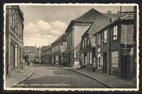 AK Oldenburg /Holstein, Scheibner`s Hotel, Schuhstrasse