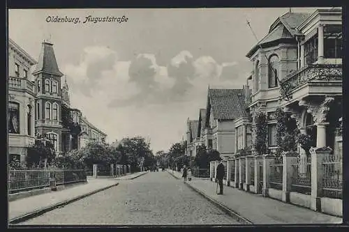 AK Oldenburg / O., Partie in der Auguststrasse