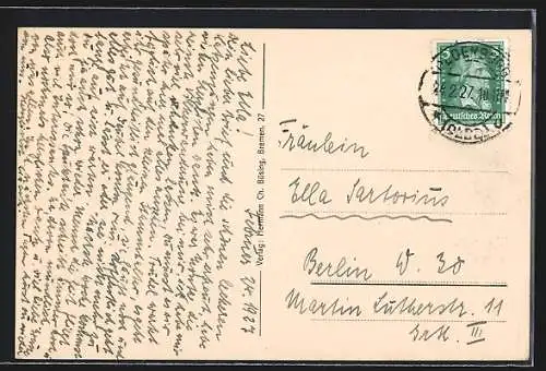 AK Oldenburg / O., Marienstrasse und ev. Krankenhaus