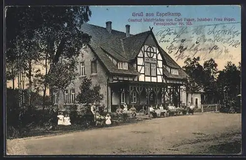 AK Espelkamp, Gasthof Waldfrieden v. Carl Peper, Inh. Frau Peper