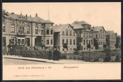 AK Oldenburg i. Gr., Strasse am Staugraben