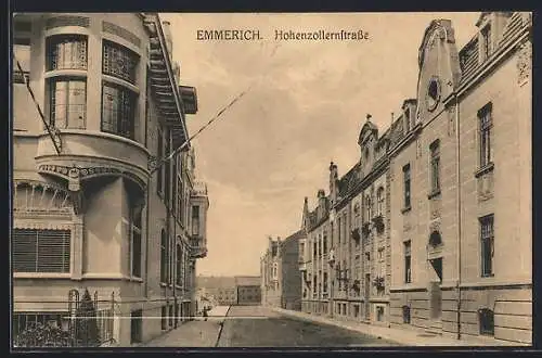 AK Emmerich, Partie in der Hohenzollernstrasse