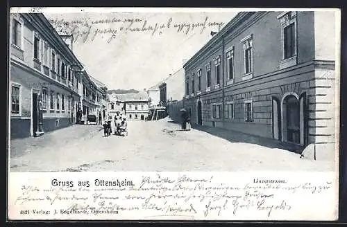 AK Ottensheim, Blick in die Linzerstrasse