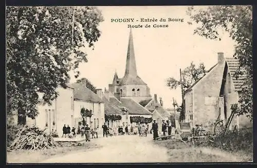 AK Pougny, Entrée du Bourg, Route de Cosne